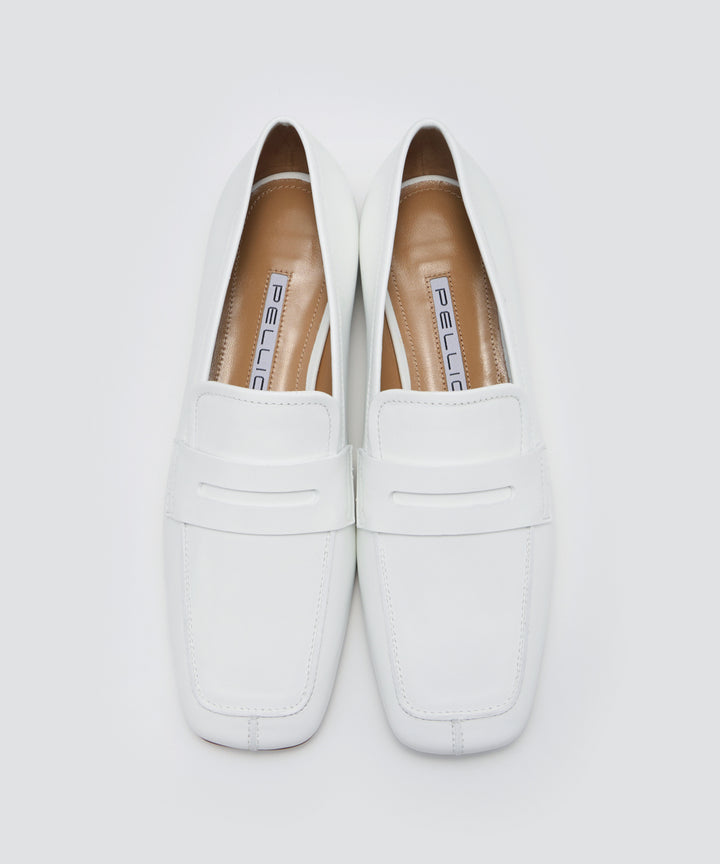 【最終お値引き】PELLICO CLIO スムース ローファー PELLICO ローファー 1.0cm BRIGHT WHITE フラットシューズ