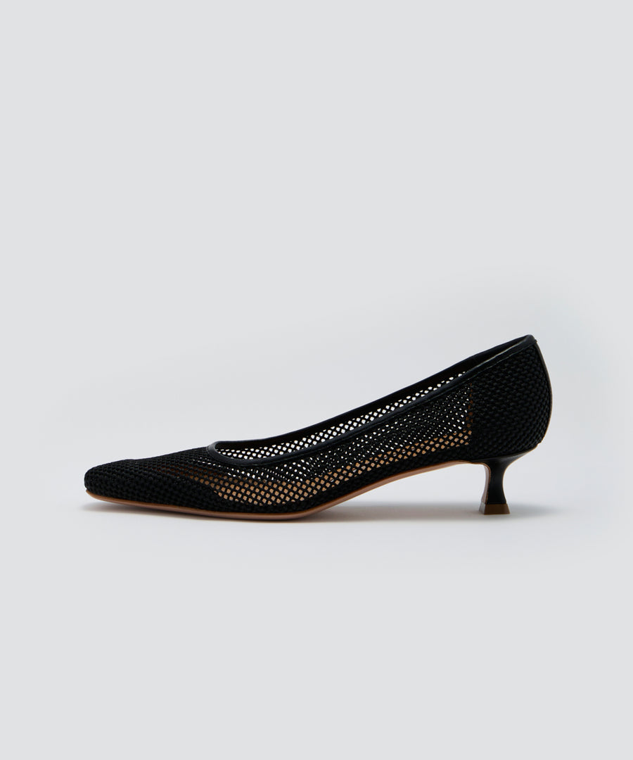 VENERE メッシュ パンプス 3.5CM BLACK