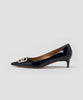【OUTLET対象】CUORE デュエ アネッリ エナメル パンプス 3.5cm NAVY