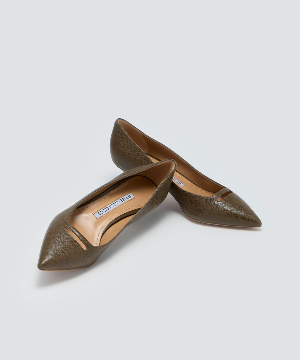 PELLICO | アネッリ キャビア パンプス 4.5cm TAUPE - アマン