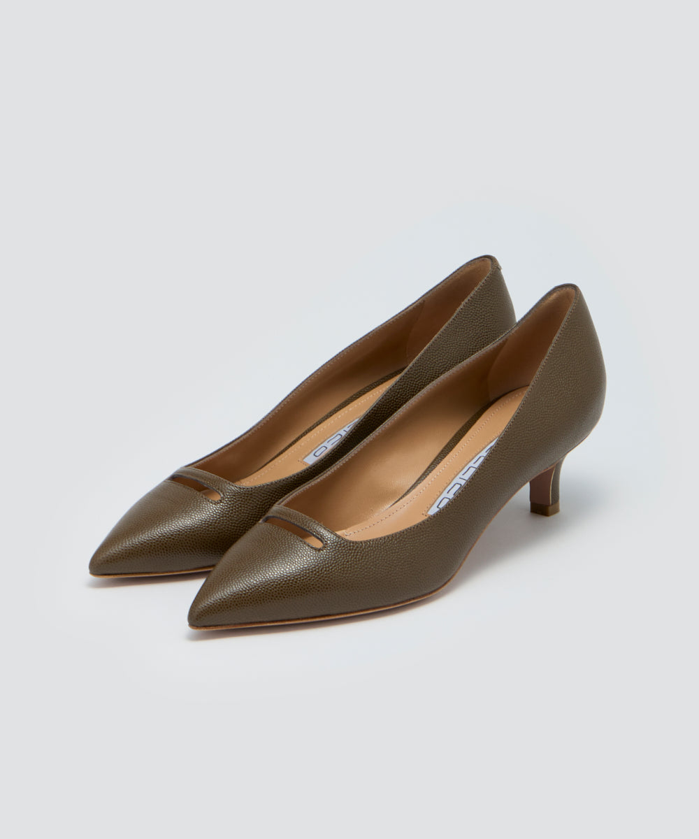 新版 アネッリ | PELLICO キャビア アマン - TAUPE 4.5cm パンプス 靴