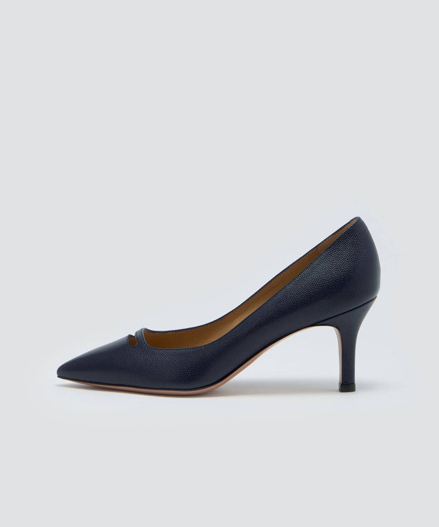 ANDREA アネッリ キャビア パンプス 7.0CM NAVY