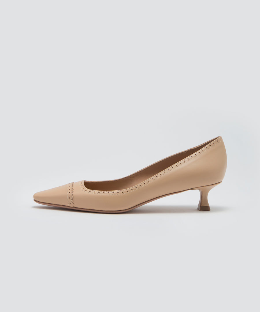 VENERE メダリオン パンプス 3.5CM BUTTER MILK