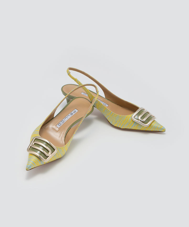 PELLICO デュエ アネッリ バックスリング パンプス 3.5cm YELLOW