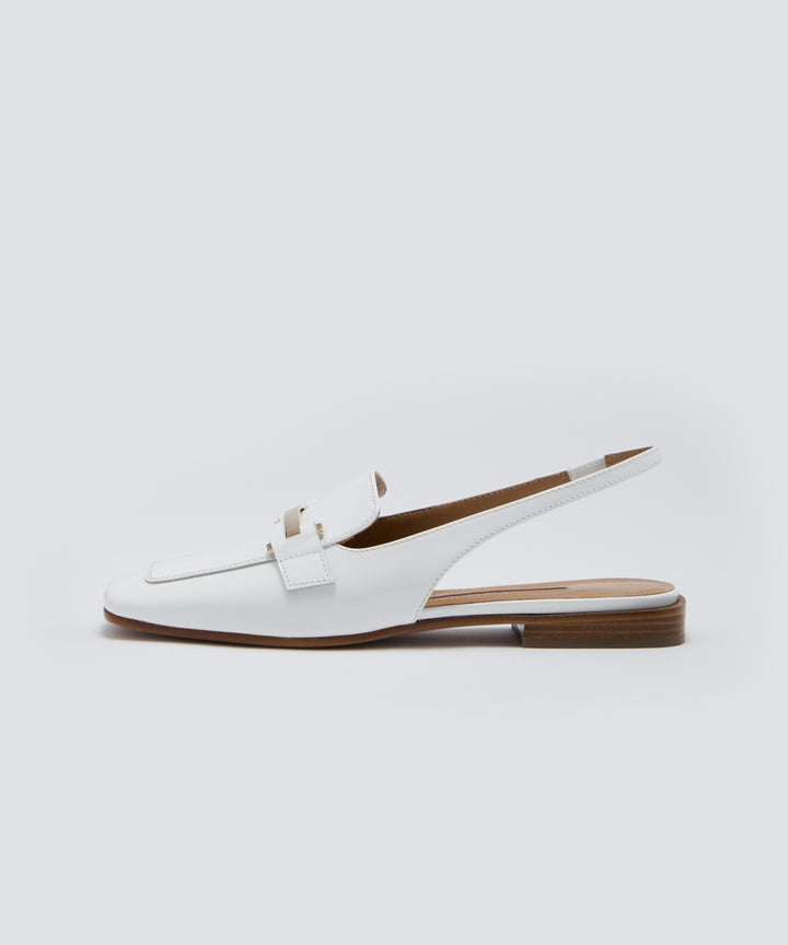 CLIO クラシコ バックスリング ローファー 1.0CM WHITE