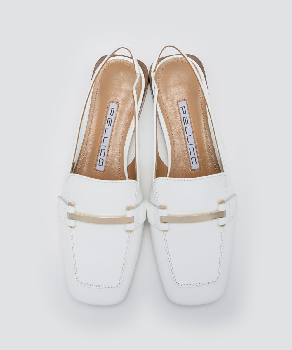 PELLICO クラシコ バックスリング ローファー 1.0cm WHITE