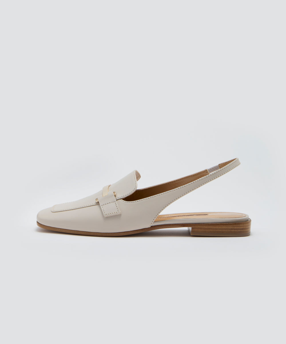 CLIO クラシコ バックスリング ローファー 1.0CM ASH WHITE