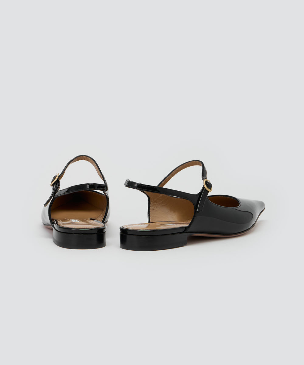 PELLICO | エナメル バックスリング パンプス 1.0cm BLACK