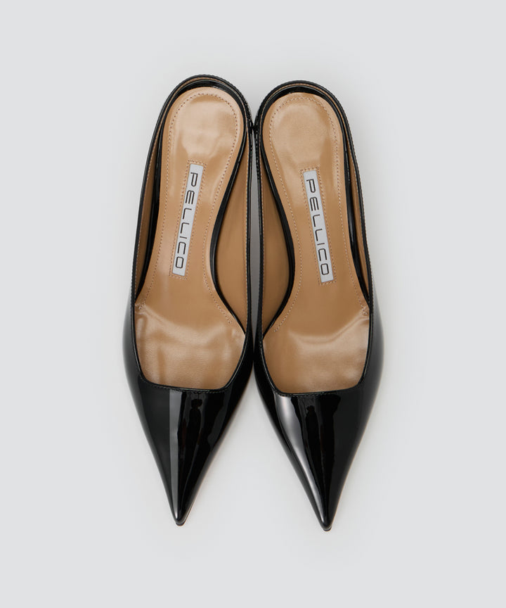 PELLICO | エナメルミュール 6.5cm BLACK - アマンオンライン