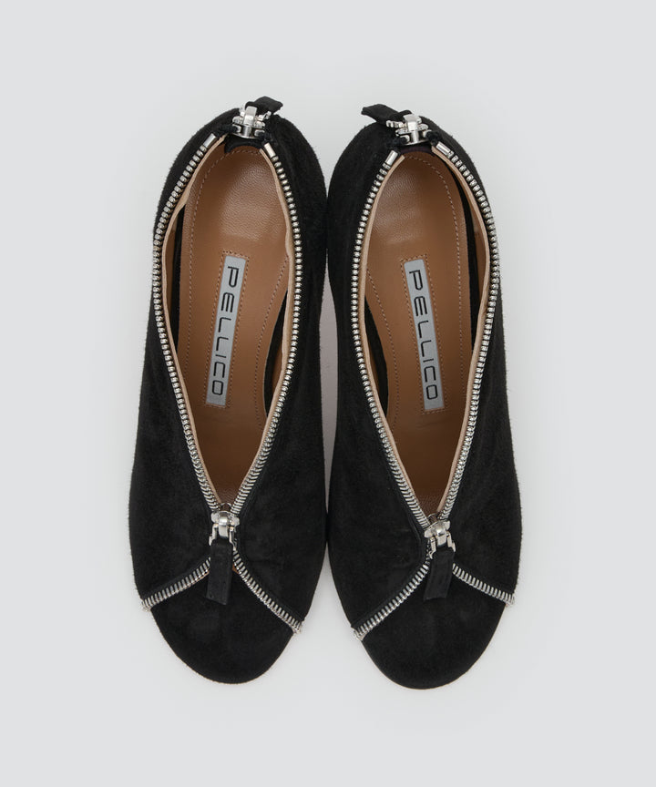 PELLICO | スウェード ブーティ 9.0cm BLACK - アマンオンライン