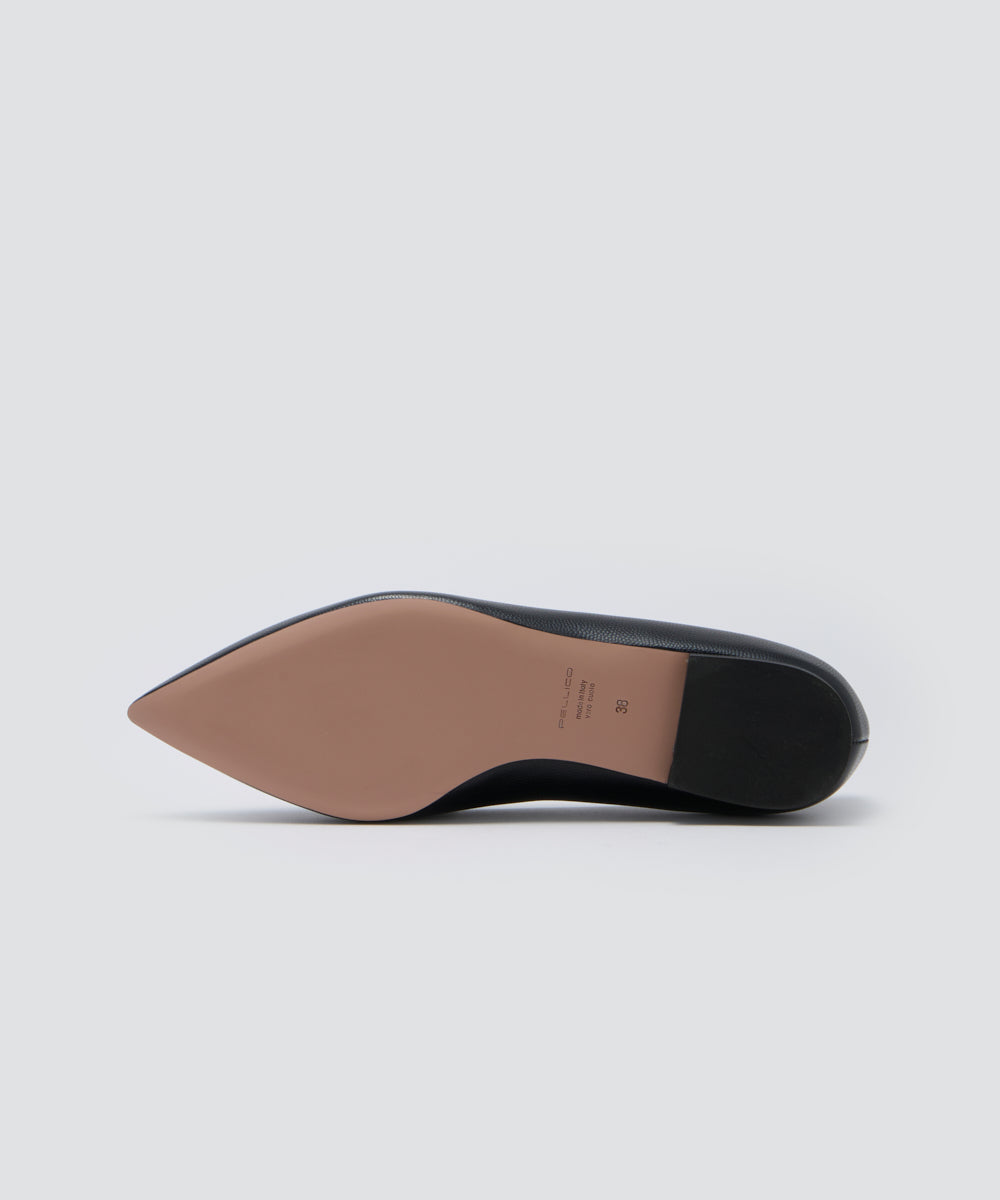 PELLICO アネッリフィッビア スウェード パンプス 6.5cm BLACK