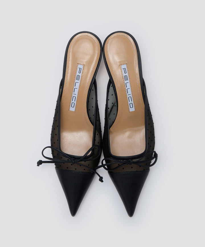 PELLICO ミュール（37） PELLICO | ミュール 3.5cm BLACK DOT - アマンオンラインストア