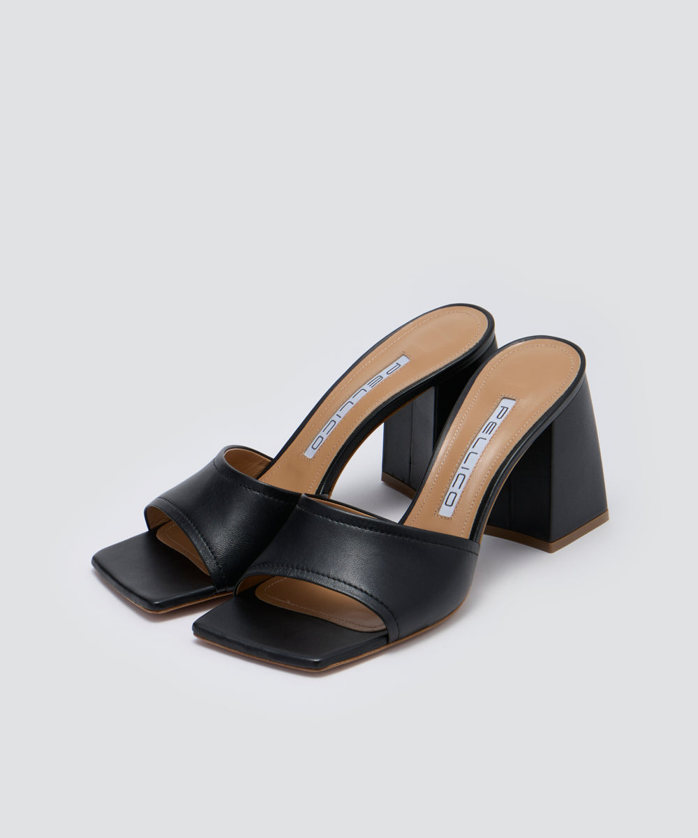 ■PELLICO■ALICE アリーチェ スクエアチャンキーサンダル 8CM PELLICO | サンダル 8.0cm BLACK - アマンオンラインストア