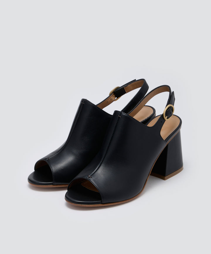 【新品 未使用】ピッコーネ アンサンブル 黒 ブラック ウール PELLICO | サンダル 7.0cm BLACK - アマンオンラインストア
