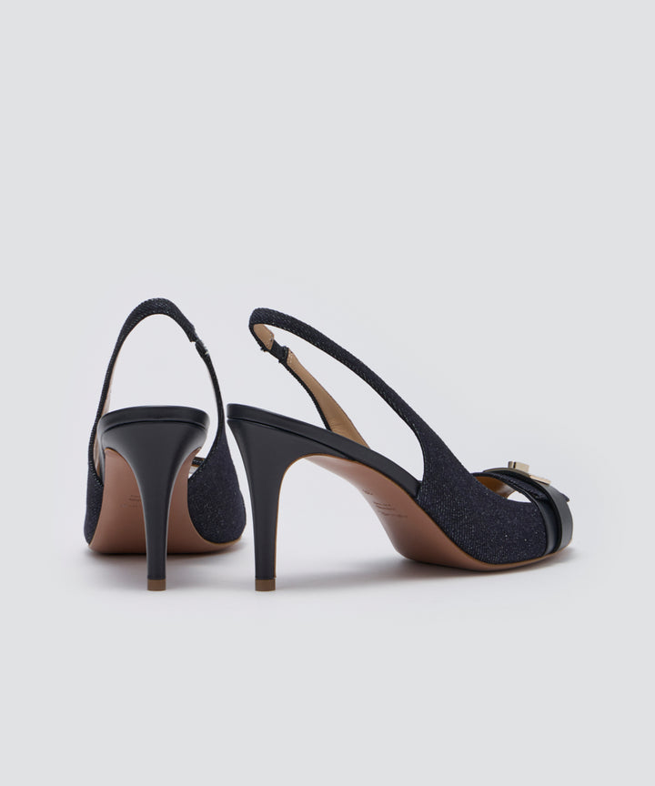 PELLICO | ガンチェット バックストラップ サンダル 8.0cm NAVY