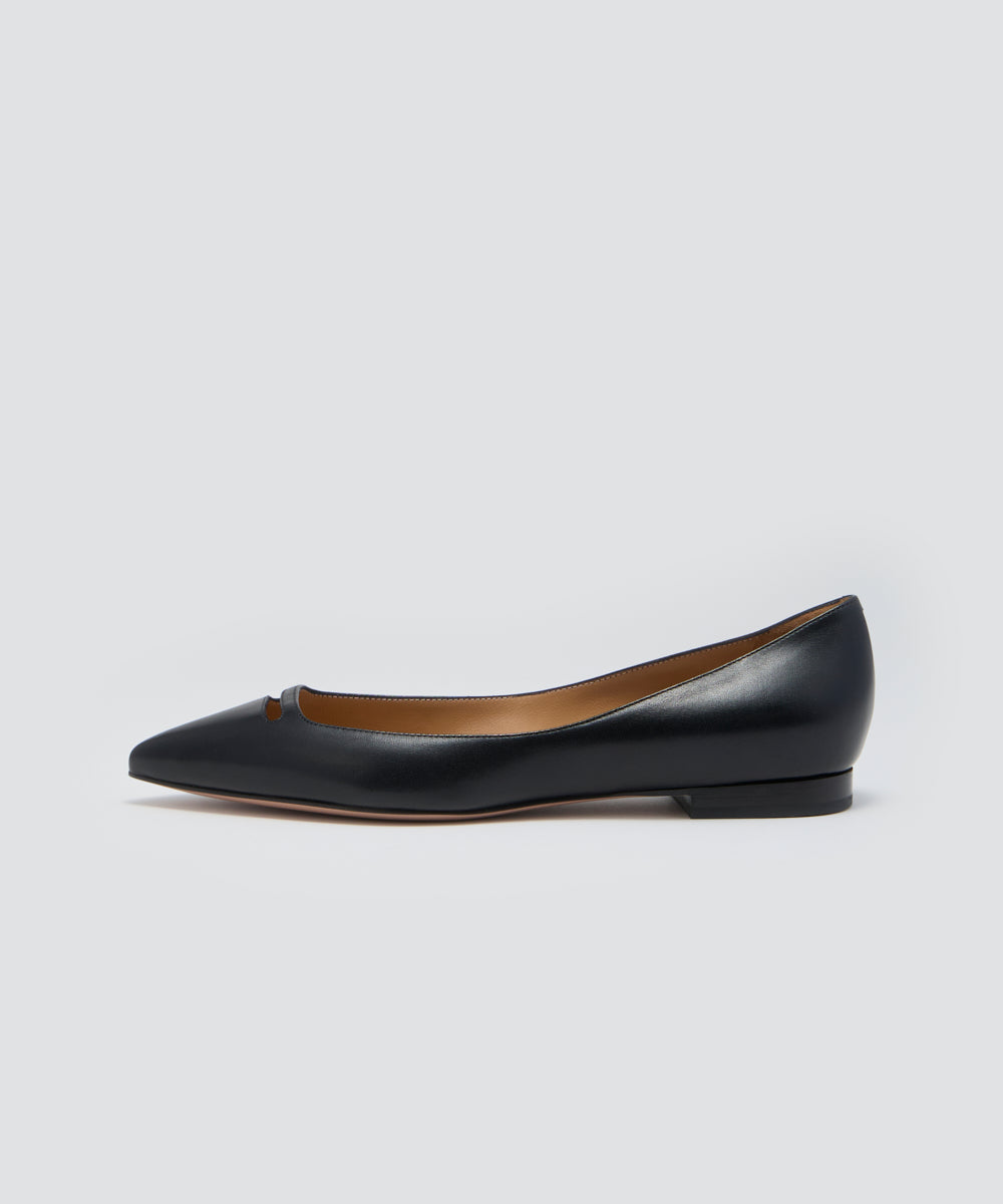 ANDREA アネッリ スムース パンプス 1.0cm BLACK
