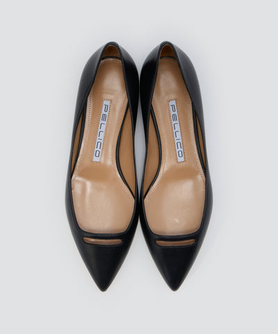ANDREA アネッリ スムース パンプス 1.0cm BLACK