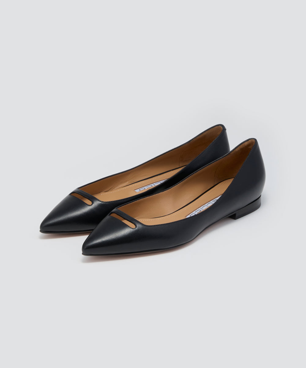 ANDREA アネッリ スムース パンプス 1.0cm BLACK