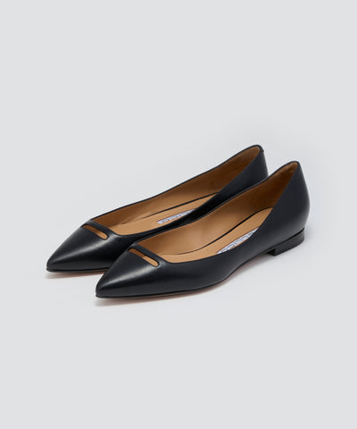ANDREA アネッリ スムース パンプス 1.0cm BLACK