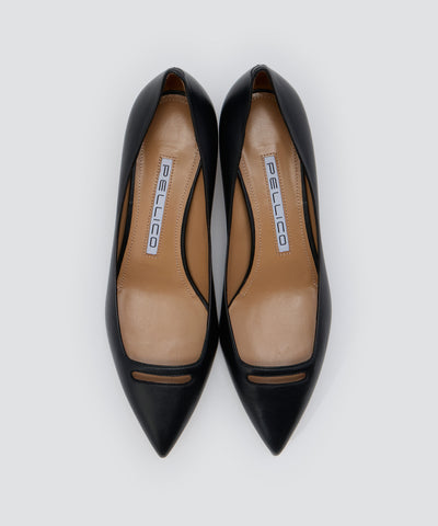 ANDREA アネッリ スムース パンプス 3.5cm BLACK