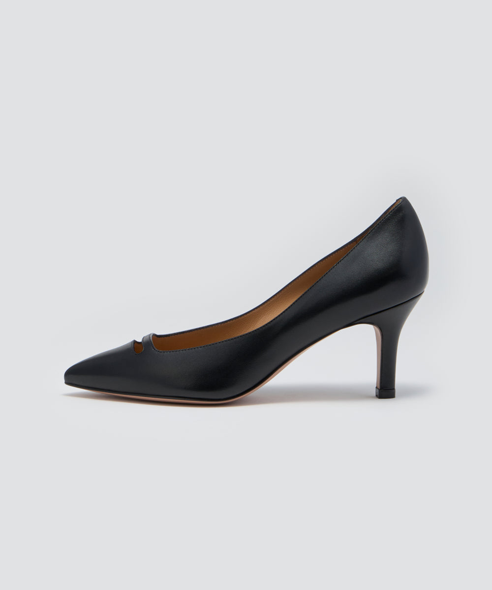 ANDREA アネッリ スムース パンプス 7.0cm BLACK