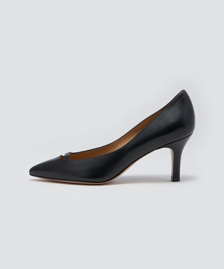 PELLICO | ANDREA アネッリ スムース パンプス 7.0cm BLACK - アマン