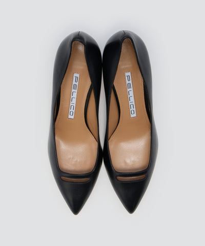 ANDREA アネッリ スムース パンプス 7.0cm BLACK