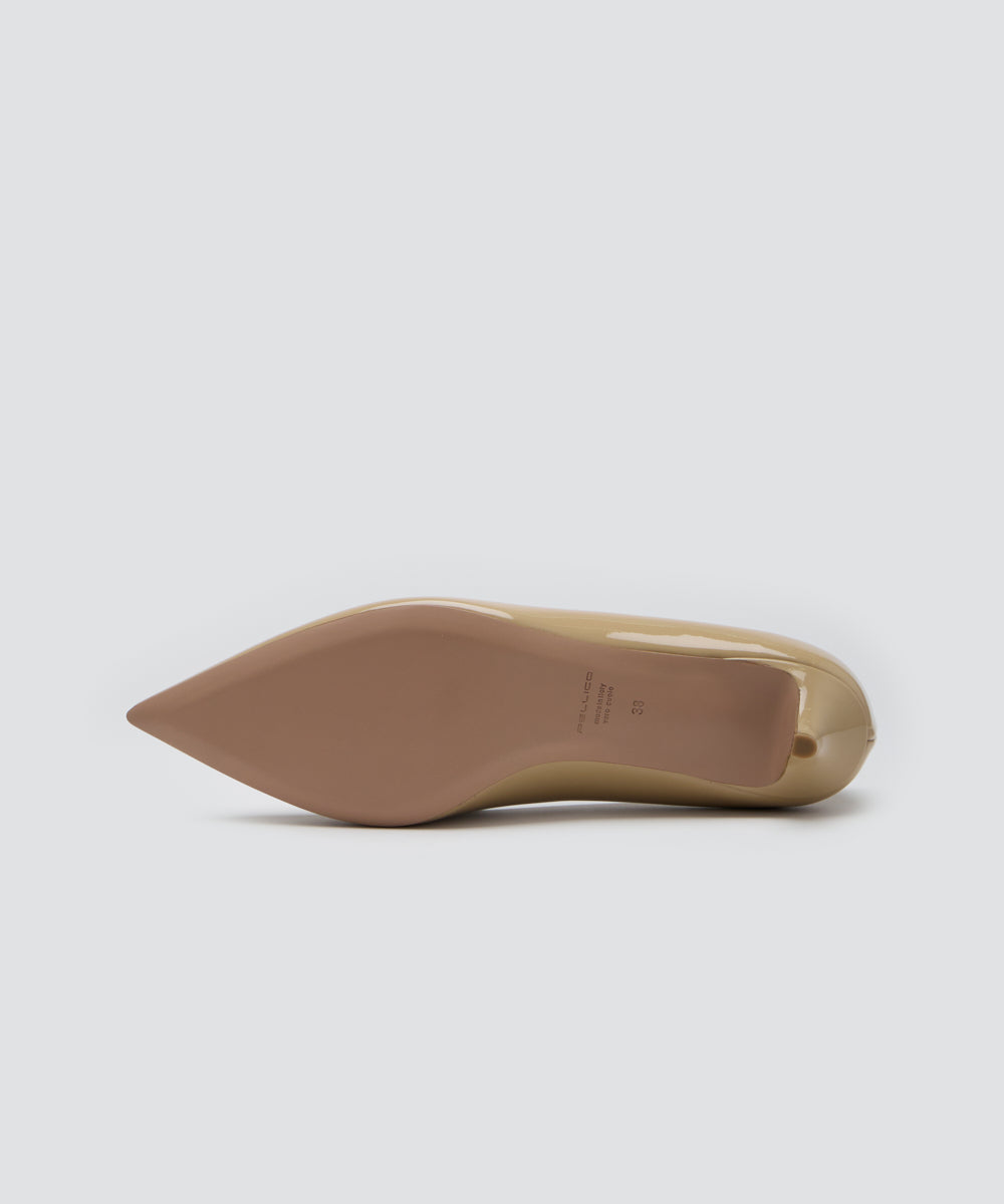 PELLICO | アネッリ エナメル パンプス 3.5cm BEIGE - アマン
