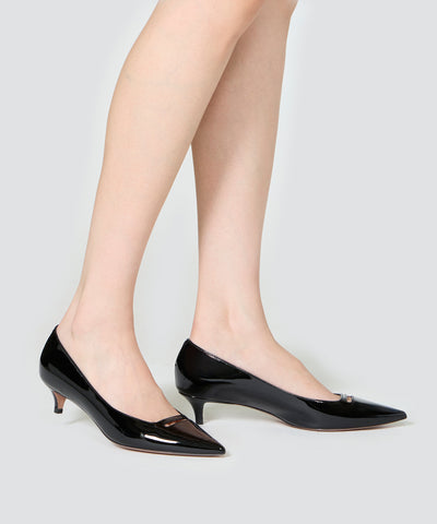 ANIMA アネッリ  エナメル パンプス 3.5cm BLACK