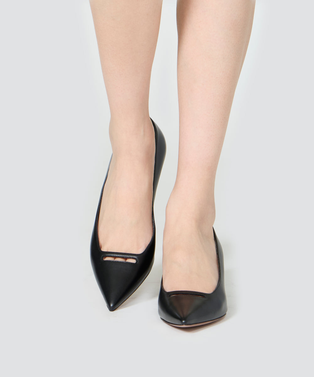 ANIMA アネッリ スムース パンプス 3.5cm BLACK