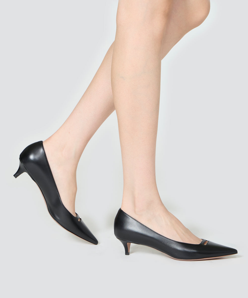 ANIMA アネッリ スムース パンプス 3.5cm BLACK