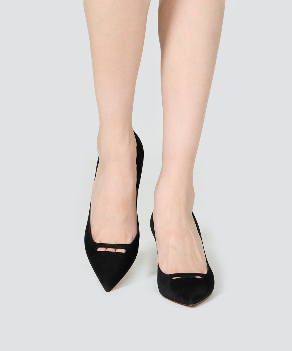 PELLICO | アネッリ スウェード パンプス 6.5cm BLACK - アマン