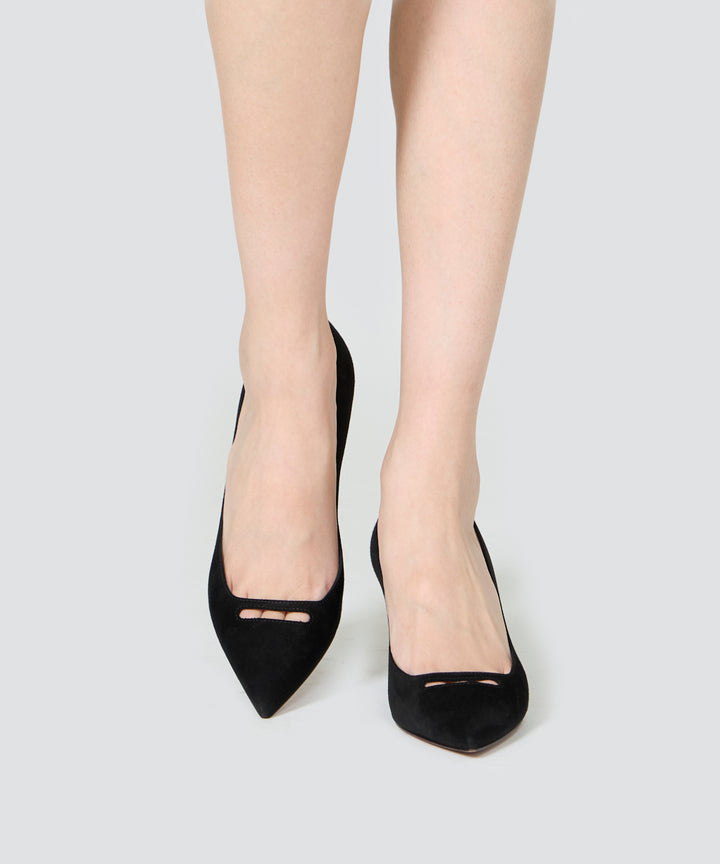 PELLICO | アネッリ スウェード パンプス 6.5cm BLACK - アマン