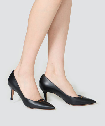 ANIMA アネッリ スムース パンプス 6.5cm BLACK