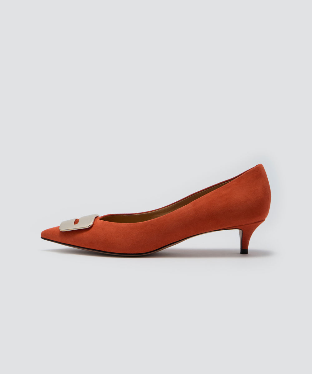 ANIMA アネッリフィッビア スウェード パンプス 3.5cm DARK ORANGE