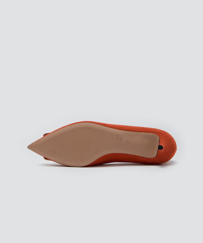 ANIMA アネッリフィッビア スウェード パンプス 3.5cm DARK ORANGE