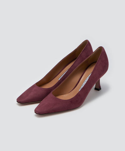VENERE スウェード パンプス 6.5cm WINE