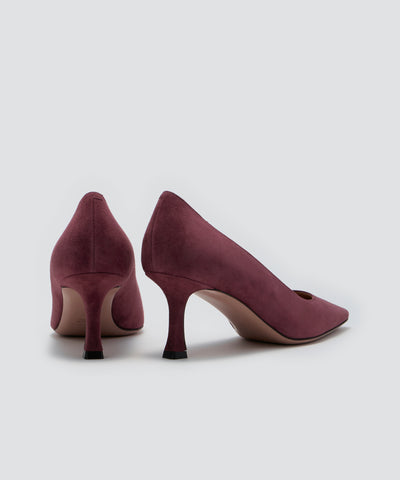 VENERE スウェード パンプス 6.5cm WINE