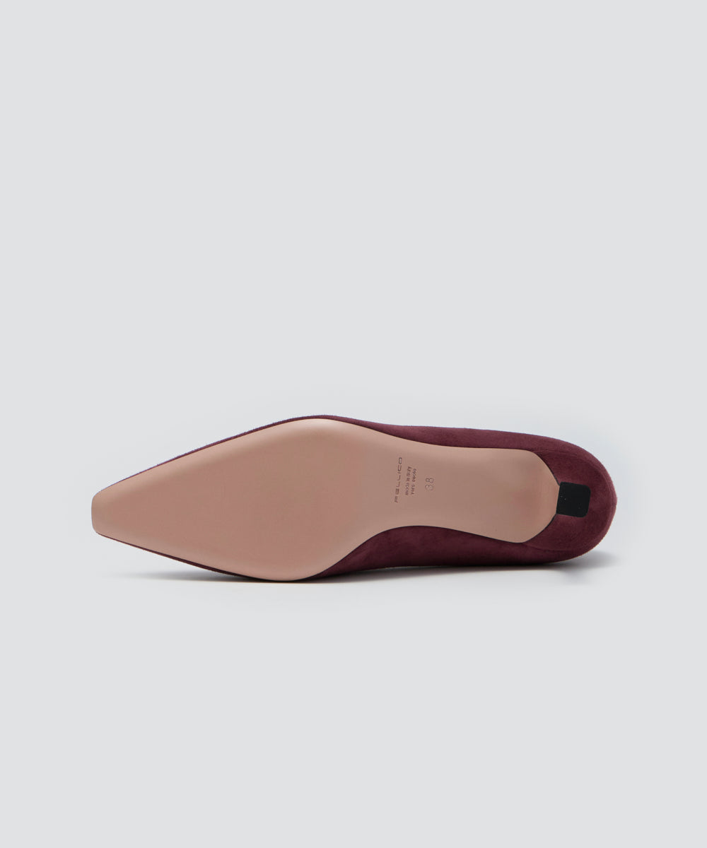 VENERE スウェード パンプス 6.5cm WINE