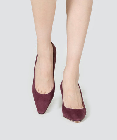 VENERE スウェード パンプス 6.5cm WINE