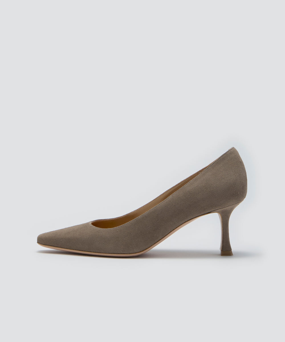 VENERE スウェード パンプス 6.5cm TAUPE