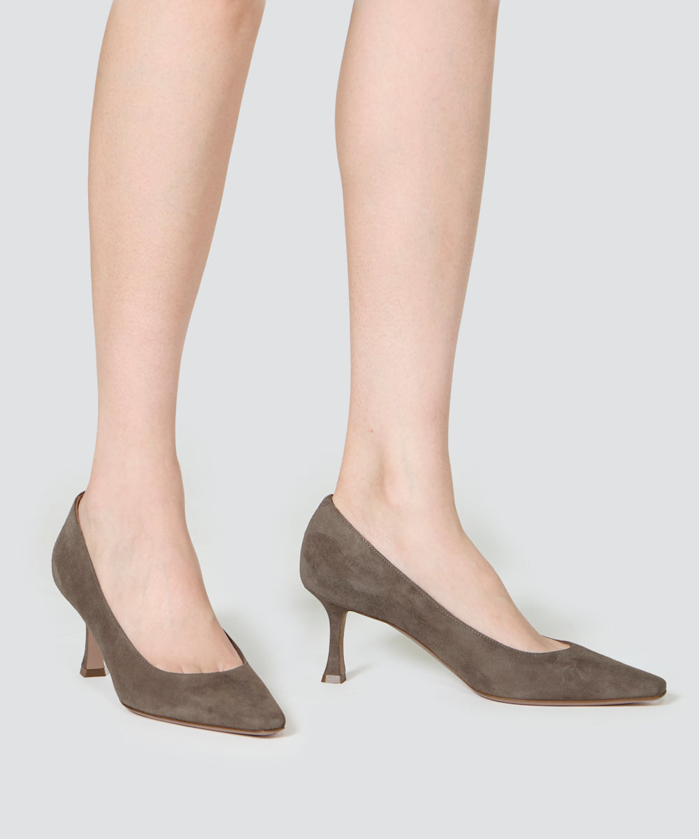 VENERE スウェード パンプス 6.5cm TAUPE
