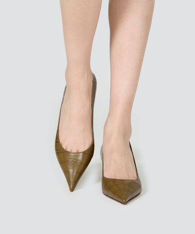 CUORE パンプス 3.5cm OLIVE