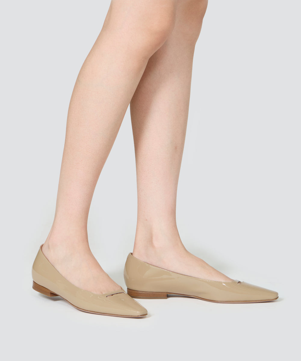 PELLICO アネッリ　ソレッラ　ベージュパンプス PELLICO | アネッリソレッラ エナメル パンプス 1.0cm BEIGE