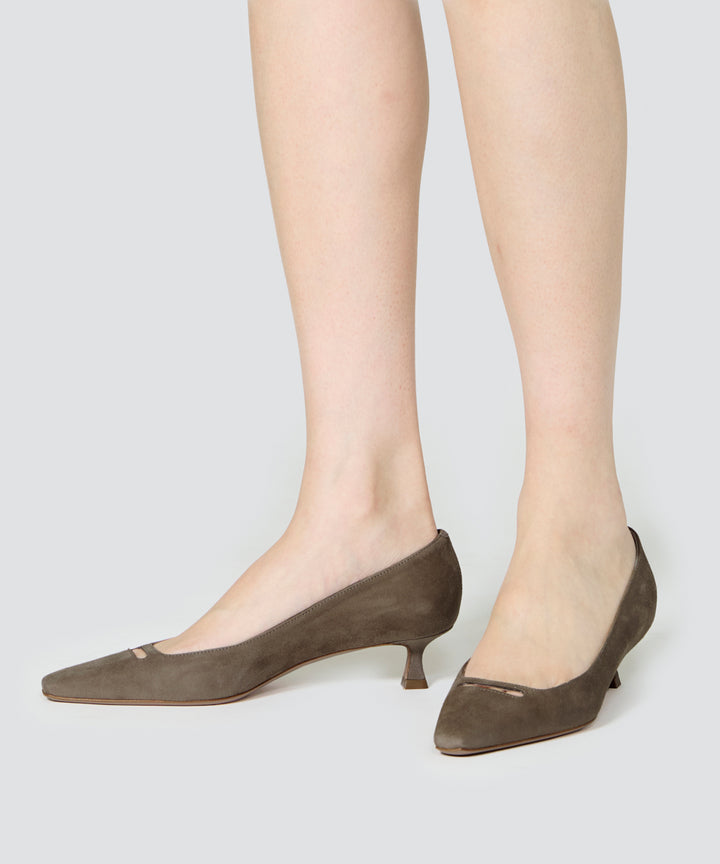 美品♡Pellico スエード パンプス カーキ 38 PELLICO | アネッリソレッラ スウェード パンプス 3.5cm TAUPE