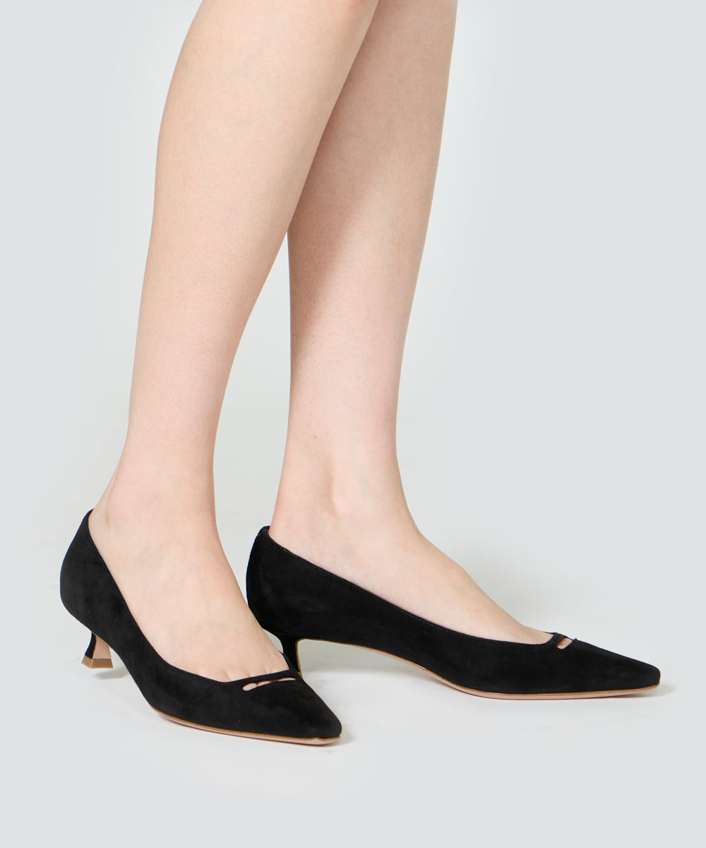 PELLICO | アネッリソレッラ スウェード パンプス 3.5cm BLACK
