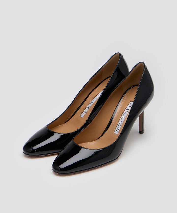 m*e様 PELLICO パンプス エナメルブラック 8cmヒール PELLICO パンプス ANIMA アネッリ エナメル 8.0cm BLACK