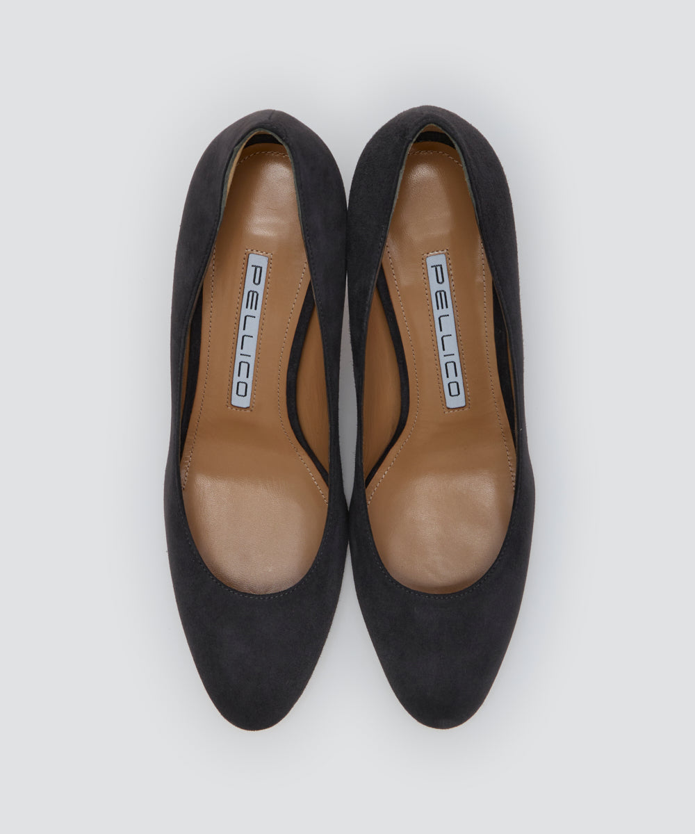 PELLICO | スウェード パンプス 6.0cm CHARCOAL GREY - アマン