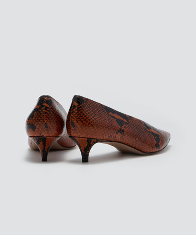 ANIMA パンプス 3.5cm PYTHON ORANGE