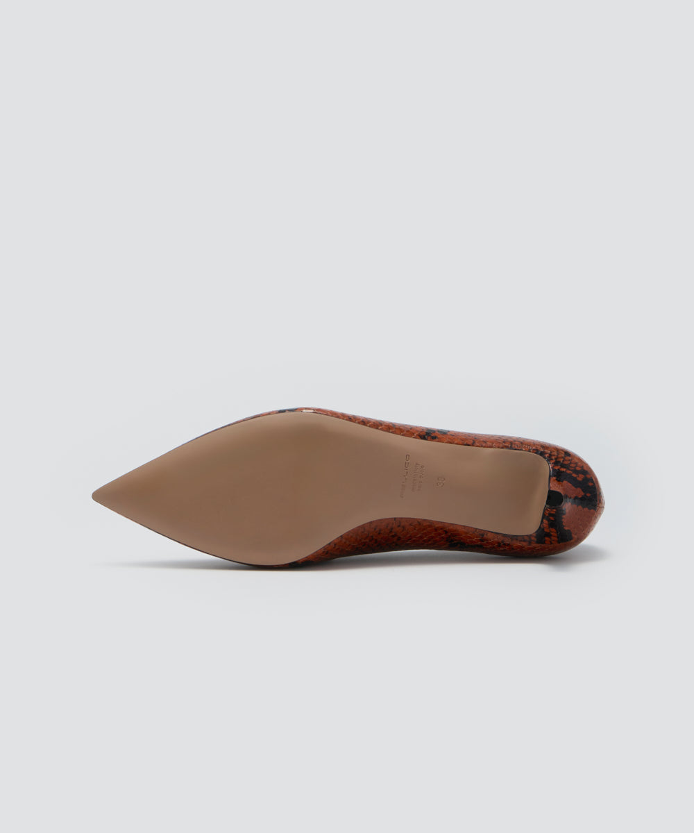ANIMA パンプス 3.5cm PYTHON ORANGE